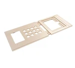 Zakázková deska zesilovače, CNC obráběný panel zesilovače, CNC obráběcí deska zesilovače, špičkový audio zesilovač hliníková čelní deska Laserové gravírování